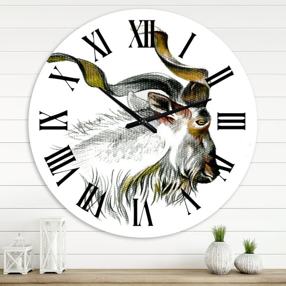 Designart 1 in Quartz Farmhouse Wall Clock