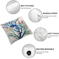 thumbnail image 4 of Nawypu Watercolor Coral Throw Pillow Cover Sea Tree Foliage Plant Nautical Ocean Beach House Decorative Pillowcases 2pcs for Sofa Couch Bed, 4 of 6
