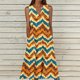 thumbnail image 1 of TaTaai Womens Sleeveless V Neck Casual Summer Dress Strap Design Loose Fit Maxi Long Dress Beach Vacation Sundress Gift, 1 of 5