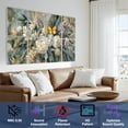 thumbnail image 3 of 8 Pack Art Acoustic Panels Sound Absorbing Botanical Bouquet Flowers Vintage Botanical Bouquet Yellow Decorative Soundproof Wall Panels Self Adhesive for Nursery Game Room Bedroom 48"x32", 3 of 7