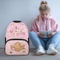 thumbnail image 2 of Yayamidu Kawaii Axolotl Backpack for Kids Girls 6-9 Middle School Bookbag Pink Large Capycity Schoolbag, 17 Inch, 2 of 7