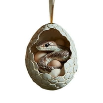 WEGFTDUOP Christmas Happy Farm Christmas Eggs Baby Animals Ducks Dinosaur Snake Eggs Christmas Ornaments Christmas Tree Pendant
