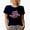 Navy Blue, variant on Thick Thighs Valentines Vibes, Retro Smiling Faces & Wavy Text, Valentine's Day Gift, Black T-Shirt, XL