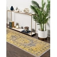 thumbnail image 3 of Rugs.com Fleur Collection Rug – 10 Ft Runner Gray Medium-Pile Rug Perfect For Hallways, Entryways, 3 of 9
