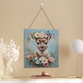 thumbnail image 4 of Charming Reindeer with Butterflies Wooden Hanging Sign - Delightful Accent for Play Areas, Perfect for Nature Lovers and Kid's Rooms 12"x12", 4 of 8