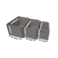 thumbnail image 4 of ITY International - Set of 3 Fabric Storage Baskets with Handles, Gray, 4 of 5