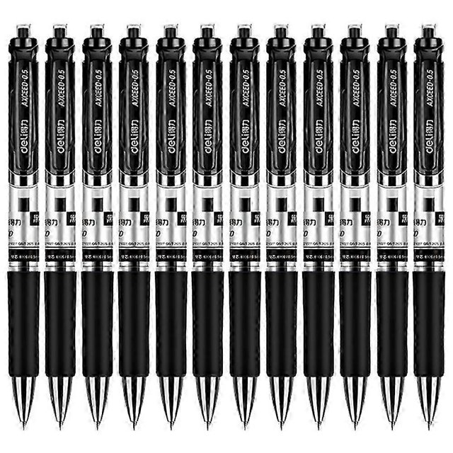 Type B Deli 33388 12pcs 0.5mm Press Retractable Gel Pen Office School Supplies