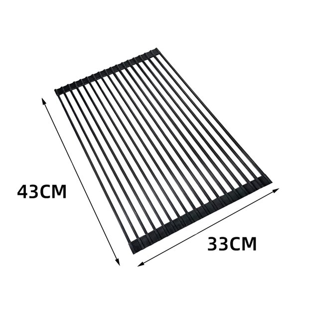 Roller Blind Folding Drainage Rack Rollable Foldable Pool Silicone Shelves Sink Roller Blind Draining Basket