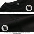 thumbnail image 2 of Guardurnaity Camiseta con cuello redondo, ropa interior térmica básica, camisetas cálidas de manga larga, camiseta transpirable, ropa térmica Prendas para la parte del cuerpo Negro L, 2 of 6