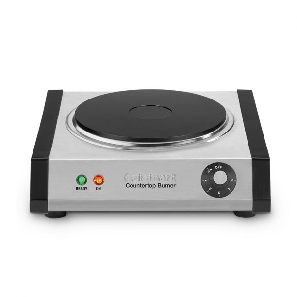 Cuisinart 1300 Watt Countertop Single Electric Burner with 6 Heat Settings and Brushed Stainless
