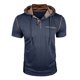 thumbnail image 5 of Ceisia Men's Slim Fit Contrast Hooded Henley Short Sleeve Shirt with Chest Pocket Gifts, 5 of 6