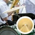 thumbnail image 3 of OUNONA 2Pcs Drum Set Crash Cymbals Golden Metal Jazz Cymbals for Drum Accessories Safe Use, 3 of 5