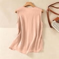 thumbnail image 6 of Bexdxz Cotton-Linen Blend Tops for Women 2026 Summer Casual Embroidered Tank Tops Loose Fit V Neck Sleeveless Shirts Trendy Boho Clothes Light pink S, 6 of 6