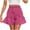 Hot Pink, variant on fatyb Women's Flowy Shorts Ruffle Hem Wide Leg Shorts Elastic Waist Lightweight Casual Summer Shorts