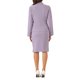 thumbnail image 3 of Conjuntos de falda para mujer INSPIRE CHIC, traje sin cuello, blazer y faldas lápiz, 2 piezas, atuendos elegantes en gris y púrpura, 3 of 6