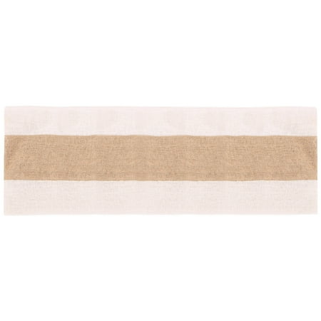 

Burlap Table Runners for Kitchen Table Runner 72 Inch - Natural Farmhouse Centerpieces for - Dining Room