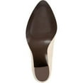 thumbnail image 4 of JOURNEE COLLECTION Womens Beige Textured Deep V Center Cut Cushioned Bellamy Block Heel Booties 10, 4 of 4