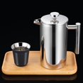 thumbnail image 2 of 800ml Coffee Maker, Double Walled Stainless Steel French Press, 2 of 4