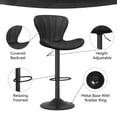 thumbnail image 5 of Hawsaiy Modern Swivel Bar Stools Set of 2, Faux Leather Upholstered Counter Height Bar Chairs, Waterproof Barstools for Kitchen Island & Home Bar,Black, 5 of 10