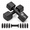 Black, variant on Adjustable Dumbbell Set of 2, Black, 6 Lbs Total, Soft Rubber Handle for Home Gym Workouts