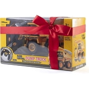 Top Race Remote Control Dump Truck - 5-Channel Electric Radio Control Construction Vehicles - Realistic Toy with Lights and Sounds for Kids 5 Up - Car Truck for Indoor, Outdoor (Plastic)