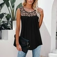 thumbnail image 5 of Women Summer Tank Tops Leopard Print Pullover Sleeveless Crew Neck Cami Loose Casual Tunic Blouse, 5 of 5