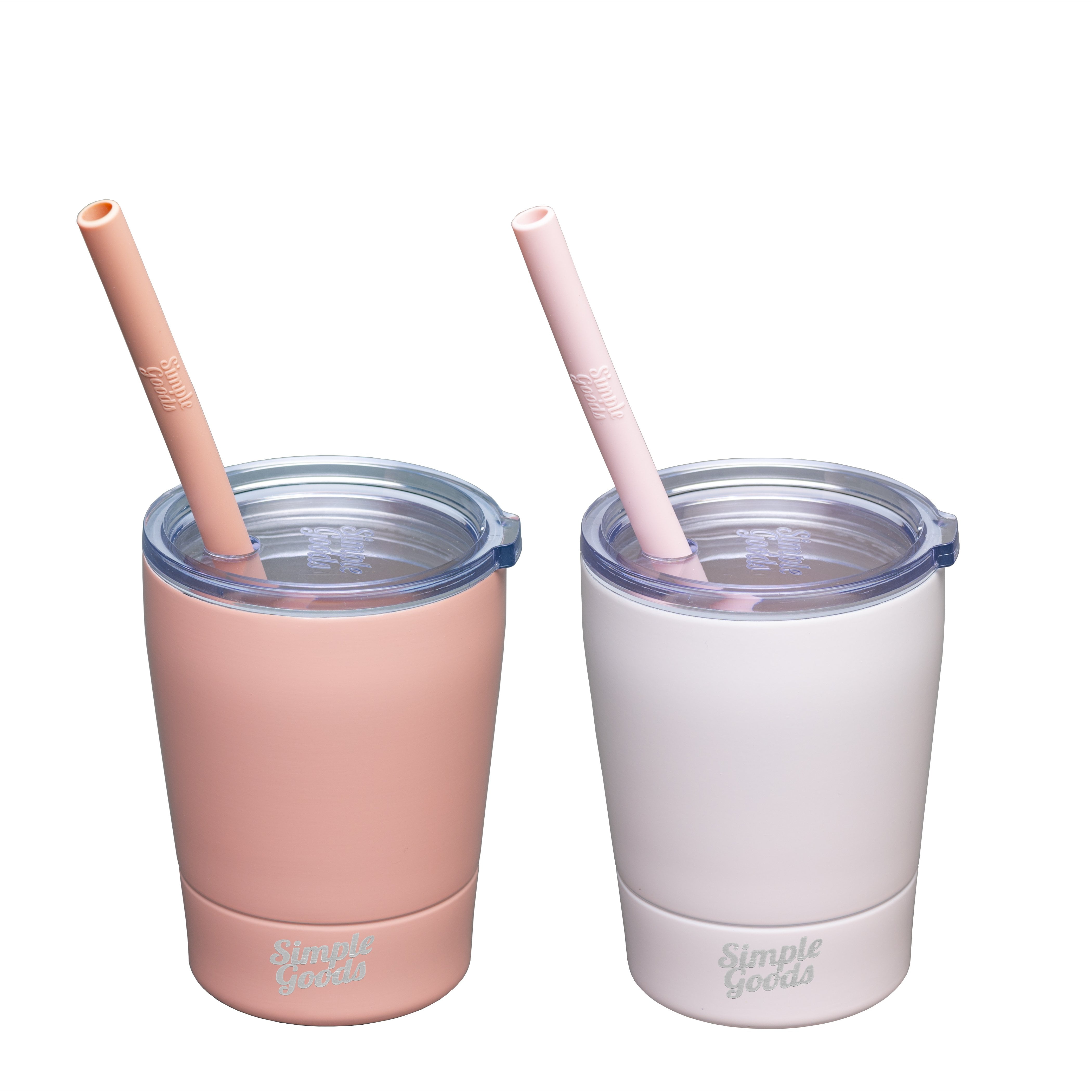 Colorful PoPo Kids Stainless Steel Cup Lovely Small Rambler Tumbler with  Lid and Silicone Straw, 8.5 OZ (1, Navy Blue)