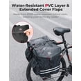 thumbnail image 3 of Alforjas para bicicleta KEMIMOTO, 40 L, para portaequipajes trasero, impermeable, color negro, 3 of 9