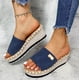 thumbnail image 1 of Nuevas zapatillas de Mujer, zapatos planos informales con plataforma y lazo de Color sólido, correas trenzadas a la moda, sandalias para caminar al aire libre, Zapatilla para Mujer Tan Jianjun  unisex, 1 of 2