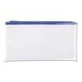 thumbnail image 2 of Zippered Wallets/cases, Transparent Plastic, 11 X 6, Clear/blue, 2/pack | Bundle of 10 Packs, 2 of 2