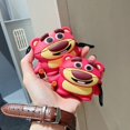 thumbnail image 3 of Funda de silicona para auriculares con dibujos de oso fresa en 3D, funda para auriculares inalámbricos de segunda generación para Airpods Pro, llavero para Airpods, 3 of 4