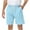 Sky Blue, variant on JIUKE Mens Shorts Drawstring High Waisted Quick Dry Beach Shorts Lightweight Summer Vacation Casual Shorts