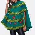 thumbnail image 5 of Poncho de árbol de Navidad para adultos, mujeres y hombres, decoración con lazo, capa con capucha, accesorio de fiesta para cosplay, fiesta, juego de rol 2024, 5 of 5