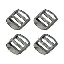 Uxcell Ladder Lock Buckle Slide Zinc Alloy Adjustable Webbing Strap Release Buckles 3/4", Black-Gray, 4 Pack