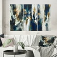 thumbnail image 1 of Designart "Emergence of the Radiant Muse III" Abstract Painting Wall Art Set Of 3 - Modern Gold Gallery Set For Office Decor, 1 of 6
