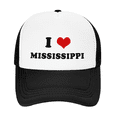 thumbnail image 2 of I Heart Mississippi US States Love Funny Trucker Hat Mesh Cap Unisex, 2 of 5