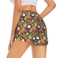 thumbnail image 3 of Bixox Women's Tropical Fruits pattern 2 in 1 Running Shorts - Lightweight Athletic Workout Gym Yoga Shorts Liner with Pockets - Medium, 3 of 5