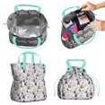 thumbnail image 2 of Boston Terriers and Flowers Drawstring Lunch Bag Women - Drawstring Lunch Bag Insulated for Work Office - Stain-Resistant Large Lunchbags for Women with Multi-Pockets, 2 of 6