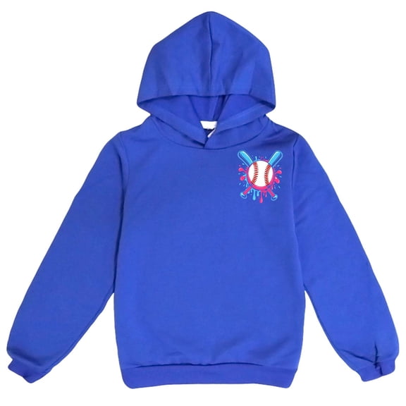 Hoodies for Toddler Boys Baseball Print Sporty Long Sleeve With Front Pocket – Kids For Fall Hooded Sweatshirt Tops Size 2-3T