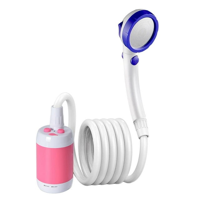 S SERENABLE Portable Personal Electric Shower Shower for Camping Hiking Pink
