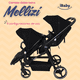 thumbnail image 2 of Carriola Gemelar Premium Ibaby Mellizi Posiciones Multiples negro, 2 of 9