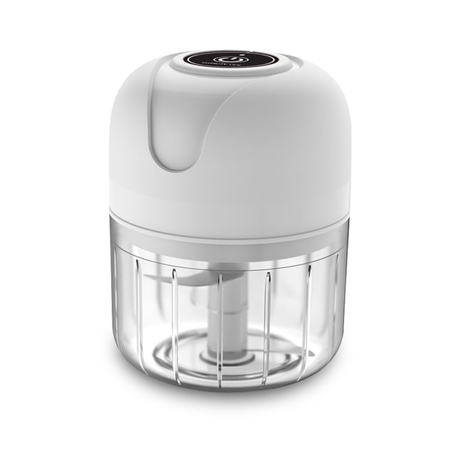 Molinillo de ajo de vegetal eléctrico recargable USB de acero inoxidable Portátil Portátil Cocina Home Chef Gadgets Accesorios 250ml, blanco sidaley HA009539-04B