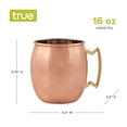 thumbnail image 4 of True Stainless Steel Moscow Mule Mug for Cocktail Drinks Party 16 oz Copper, 4 of 7