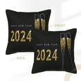 thumbnail image 3 of Bingfone Decorative Pillow Covers 16"X16" Happy New Year 2024 (2) Couch Pillow Cases Modern Farmhouse Covers For Couch Sofa Bed, 3 of 9