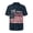 American Flag, variant on HELLHERO Moisture Wicking Men's Short Sleeve Button Shirt, Breathable Skin Friendly Men's Short Sleeve Shirt for Travel Resort, Cactus Calf