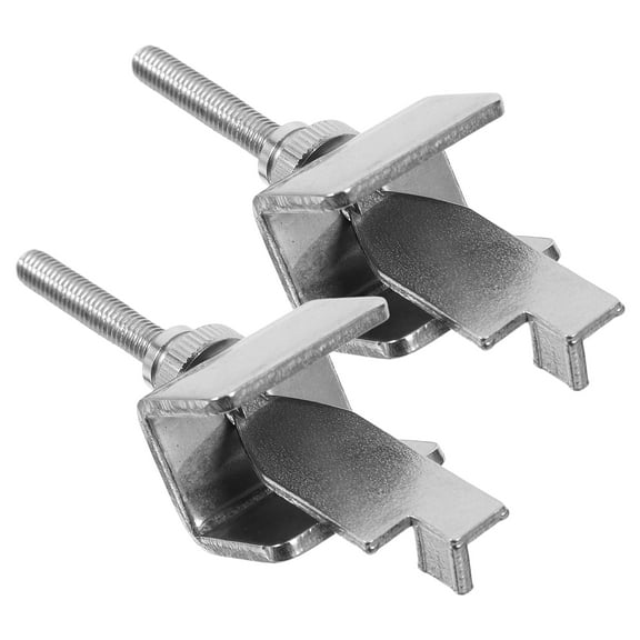 ROSENICE 2 Pcs Door Lifter Security Device Safety Locks Portable Hotel Door Locks Security Lock Universal Silver 9.00X3.00X2.30CM