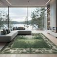 thumbnail image 2 of ODIKA 8'x10' Washable Area Rug Non-Shedding, Easy Care, Forest Botanical Vine Border Hardwood Long Farmhouse Watercolor Refined for King Size Bedroom Under Bed, Master Suite, 2 of 7