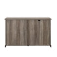 thumbnail image 3 of 56" Sliding Grooved Door 3 Drawer Sideboard - Grey Wash, 3 of 5