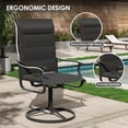 thumbnail image 6 of POTEBAN High Back Outdoor Dining Chairs Set of 4, All Weather Swivel Patio Chairs, Breathable Garden Outdoor Furniture for Backyard Deck，Black, 6 of 9