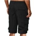 thumbnail image 4 of SNOWSONG Cargo Pants,Casual Pants Men's Casual Multi-Pocket Loose Straight Leg Shorts Work Shorts ,Mechanic Pants,Men Apparel Black XL, 4 of 6